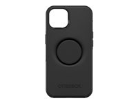 OtterBox Otter + Pop Symmetry Series - Coque de protection pour téléphone portable - antimicrobien - polycarbonate, caoutchouc synthétique - noir - pour Apple iPhone 14 77-89688