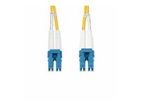 StarTech.com 50m (164ft) LC to LC (UPC) OS2 Single Mode Duplex Fiber Optic Cable, 9/125µm, Laser Optimized, 10G, Bend Insensitive, Low Insertion Loss - LSZH Fiber Patch Cord (SMDOS2LCLC50M) - Cordon de raccordement - mode unique LC/UPC (M) pour mode unique LC/UPC (M) - 50 m - 2 mm - fibre optique - duplex - 9 / 125 micromètres - OS1/OS2 - sans halogène, passif - jaune SMDOS2LCLC50M