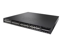 Cisco Catalyst 3650-48FS-S - Commutateur - C3 - Géré - 48 x 10/100/1000 (PoE+) + 4 x SFP - de bureau, Montable sur rack - PoE+ (775 W) WS-C3650-48FS-S