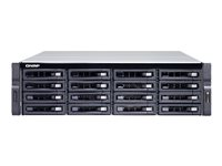 QNAP TS-1673U - Serveur NAS - 16 Baies - rack-montable - SATA 6Gb/s - RAID 0, 1, 5, 6, 10, JBOD, disque de réserve 5, 6 disques de secours, disque de réserve 10 - RAM 16 Go - Gigabit Ethernet / 10Gbps SFP+ - iSCSI - 3U TS-1673U-16G