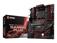 MSI B450 GAMING PLUS - Carte-mère - ATX - Socket AM4 - AMD B450 - USB 3.1 Gen 1, USB 3.1 Gen 2 - Gigabit LAN - carte graphique embarquée (unité centrale requise) - audio HD (8 canaux) B450 GAMING PLUS