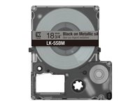 Epson LabelWorks LK-5SBM - Noir sur argent métallisé - Rouleau (1,8 cm x 9 m) 1 cassette(s) boîte de suspension - cartouche de bande - pour LabelWorks LW-C410, LW-C610 C53S672094