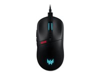 Acer Predator Cestus 350 (PMR910) - Souris - 8 boutons - sans fil, filaire - USB - noir - Pour la vente au détail - pour Predator Helios 300; Predator Triton 300; 500 GP.MCE11.00Q