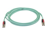 StarTech.com Aqua OM4 Duplex Multimode Fiber - 3m/ 9 ft - 100 Gb - 50/125 - OM4 Fiber - LC to LC Fiber Patch Cable (450FBLCLC3) - Câble réseau - LC multi-mode (M) pour LC multi-mode (M) - 3 m - fibre optique - duplex - 50 / 125 microns - OM4 - turquoise 450FBLCLC3