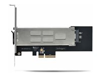 StarTech.com M.2 NVMe SSD to PCIe x4 Mobile Rack/Backplane with Removable Tray for PCI Express Expansion Slot, Tool-less Installation, PCIe 4.0/3.0 Hot-Swap Drive Bay, Key Lock - 2 Keys Included - Adaptateur d'interface - M.2 - M.2 NVMe Card / PCIe 4.0 (NVMe) - PCIe 4.0 x4 - noir, argent - pour StarTech.com Ventilateur d'évacuation arrière de la fente d'extension avec connecteur LP4 M2-REMOVABLE-PCIE-N1