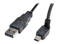 Tripp Lite 3ft USB 2.0 High Speed Cable Reversible A to Up Angle 5Pin Mini B M/M 3' - Câble USB - mini USB type B (M) pour USB (M) - USB 2.0 - 91 cm - moulé - noir UR030-003-UPB