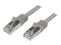 StarTech.com Câble réseau Cat6 blindé SFTP sans crochet de 5m - Cordon Ethernet RJ45 anti-accroc - Câble patch Mâle / Mâle - Gris - Cordon de raccordement - RJ-45 (M) pour RJ-45 (M) - 5 m - SFTP - CAT 6 - moulé, sans crochet - gris N6SPAT5MGR