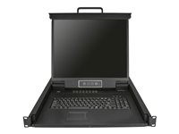 StarTech.com 16 Port Rackmount KVM Console with 6ft Cables, Integrated KVM Switch with 19" LCD Monitor, Fully Featured 1U LCD KVM Drawer- OSD KVM, Durable 50,000 MTBF, USB + VGA Support - 19in. LCD KVM Console (RKCONS1916K) - Console KVM avec commutateur KVM - 16 ports - PS/2, USB - US - 19" - rack-montable - 1280 x 1024 - 250 cd/m² - 1000:1 - VGA - noir - 1U RKCONS1916K