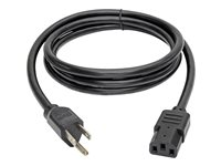 Tripp Lite 6ft Computer Power Cord Cable 5-15P to C13 Heavy Duty 15A 14AWG 6' - Câble d'alimentation - NEMA 5-15 (M) pour IEC 60320 C13 - CA 250 V - 1.8 m - moulé - noir P007-006