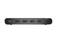 Belkin Advanced Secure UHD Single-Head DisplayPort KVM Switch with CAC Port - Commutateur écran-clavier-souris/audio - 4 x KVM / audio - 1 utilisateur local - de bureau F1DN104P-3EA