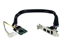 StarTech.com Carte FireWire Mini PCI Express 1394 de 3 ports - 2b (FireWire 800) 1a (FireWire 400) - Adaptateur FireWire - PCIe Mini Card - FireWire 800 - 2 ports + 1 x FireWire MPEX1394B3