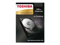 Toshiba X300 - Disque dur - 5 To - interne - 3.5" - SATA 6Gb/s - 7200 tours/min - mémoire tampon : 128 Mo HDWE150EZSTA