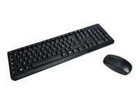 MCL Samar ACK-2012W/N - Ensemble clavier et souris - sans fil - 2.4 GHz - AZERTY - Français - noir ACK-2012W/N