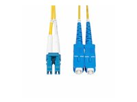 StarTech.com 2m (6ft) LC to SC (UPC) OS2 Single Mode Duplex Fiber Optic Cable, 9/125µm, Laser Optimized, 10G, Bend Insensitive, Low Insertion Loss - LSZH Fiber Patch Cord (SMLCSC-OS2-2M) - Cordon de raccordement - mode unique LC/UPC (M) pour mode unique SC/UPC (M) - 2 m - 2 mm - fibre optique - duplex - 9 / 125 micromètres - OS1/OS2 - sans halogène, passif - jaune SMLCSC-OS2-2M