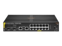 HPE Aruba 6100 12G Class4 PoE 2G/2SFP+ 139W Switch - Commutateur - Géré - 12 x 10/100/1000 (PoE+) + 2 x 1 Gigabit / 10 Gigabit SFP+ + 2 x 1000Base-T - Montable sur rack - PoE+ (139 W) JL679A#ABB