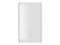 Belkin BOOST CHARGE - Banque d'alimentation - 5000 mAh - 2 connecteurs de sortie (USB, USB-C) - blanc BPB004BTWT