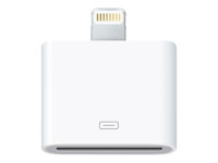Apple Lightning to 30-pin Adapter - Adaptateur de données/chargement pour iPad/iPhone/iPod - Apple Dock (F) pour Lightning (M) - pour iPad Air; iPad Air 2; iPad mini; iPad mini 2; 3; 4; iPad Pro; iPhone 5, 5c, 5s, 6, 6 Plus, 6s, 6s Plus; iPod nano (7G); iPod touch (5G, 6G) MD823ZM/A