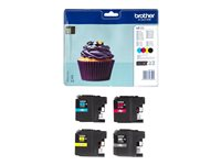 Brother LC123 Value Pack - Noir, jaune, cyan, magenta - original - boîtier rigide - cartouche d'encre - pour DCP J100, J105, J132, J152, J552, J752; MFC J245, J470, J650, J6520, J6720, J6920, J870 LC123VALBP