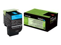 Lexmark 702HC - À rendement élevé - cyan - original - cartouche de toner LCCP, LRP - pour Lexmark CS310dn, CS310n, CS410dn, CS410dtn, CS410n, CS510de, CS510dte 70C2HC0