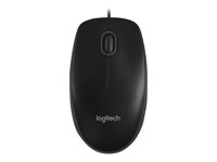 Logitech B100 - Souris - droitiers et gauchers - optique - 3 boutons - filaire - USB - noir 910-003357