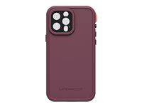 LifeProof FRE - Étui de protection étanche pour téléphone portable - 50 % de plastique recyclé, 25 % de plastique recyclé provenant de l'océan - pourpre plein de ressources - pour Apple iPhone 13 Pro Max 77-83465