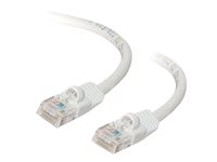 C2G Cat5e Booted Unshielded (UTP) Network Patch Cable - Cordon de raccordement - RJ-45 (M) pour RJ-45 (M) - 20 m - UTP - CAT 5e - moulé, sans crochet, bloqué - blanc 83269