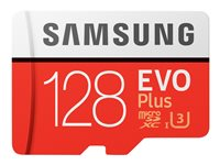 Samsung EVO Plus MB-MC128G - Carte mémoire flash (adaptateur microSDXC vers SD inclus(e)) - 128 Go - UHS-I U3 / Class10 - microSDXC UHS-I MB-MC128GA/EU
