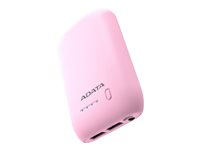 ADATA P10050 - Banque d'alimentation - 10050 mAh - 2.4 A - 2 connecteurs de sortie (USB) - sur le câble : Micro-USB - rose AP10050-DUSB-5V-CPK