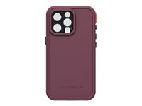 LifeProof FRE - Étui de protection étanche pour téléphone portable - 50 % de plastique recyclé, 25 % de plastique recyclé provenant de l'océan - pourpre plein de ressources - pour Apple iPhone 13 Pro 77-83461