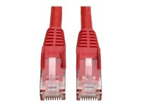 Tripp Lite 1ft Cat6 Gigabit Snagless Molded Patch Cable RJ45 M/M Red 1' - Cordon de raccordement - RJ-45 (M) pour RJ-45 (M) - 30.5 cm - UTP - CAT 6 - moulé, sans crochet, bloqué - rouge N201-001-RD