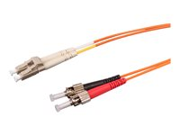 Uniformatic - Câble réseau - ST multi-mode (M) pour LC multi-mode (M) - 1 m - fibre optique - 62,5 / 125 microns - sans halogène - orange 21051