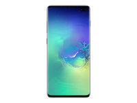 Samsung Galaxy S10+ - 4G smartphone - double SIM - RAM 8 Go / Mémoire interne 128 Go - microSD slot - écran OEL - 6.4" - 3040 x 1440 pixels - 3 x caméras arrière 12 MP, 16 MP, 12 MP - 2x front cameras 10 MP, 8 MP - vert prisme SM-G975FZGDXEF