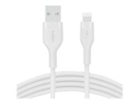 Belkin BOOST CHARGE - Câble Lightning - USB mâle pour Lightning mâle - 2 m - blanc CAA008BT2MWH