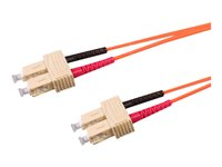 Uniformatic - Câble réseau - SC/UPC multimode (M) pour SC/UPC multimode (M) - 15 m - fibre optique - 50 / 125 microns - OM2 - sans halogène - orange 21107