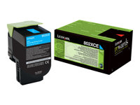 Lexmark - Cyan - original - cartouche de toner - pour Lexmark CX510de, CX510de Statoil, CX510dhe, CX510dthe 80C2XCE