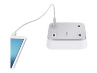 Belkin Family Rockstar - Adaptateur secteur - 5.4 A - 4 connecteurs de sortie (4 x USB) - blanc F8M990VFWHT