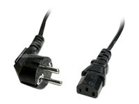 DLH - Câble d'alimentation - IEC 60320 C13 pour CEE 7/7 (M) - 2 m - connecteur à 90° - noir DY-WU2569