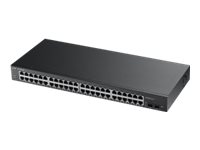 ZyXEL GS1900-48 - Commutateur - intelligent - 48 x 10/100/1000 + 2 x Gigabit SFP - Ordinateur de bureau, Montable sur rack, fixation murale ZY-GS190048