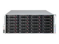 Supermicro SC847 A-R1K28WB - Rack-montable - 4U - Extended ATX améliorée - SATA/SAS - hot-swap 1280 Watt - noir CSE-847A-R1K28WB